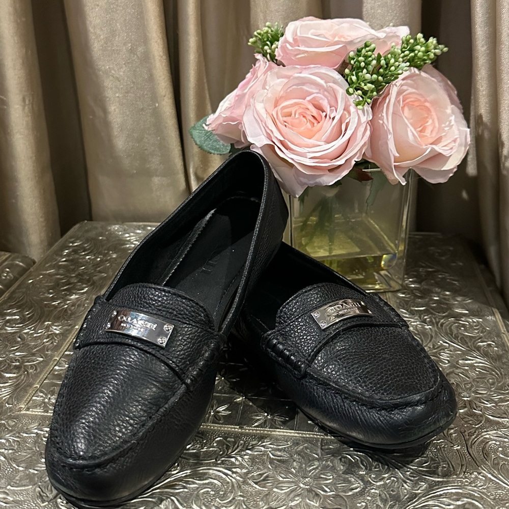 Coach black loafers